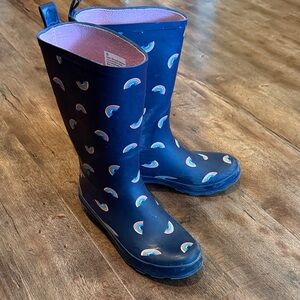 Cat & Jack Navy Blue & Rainbow Kids Rain Boots